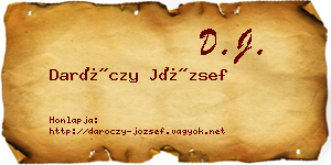 Daróczy József névjegykártya