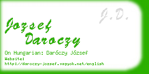 jozsef daroczy business card