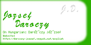 jozsef daroczy business card